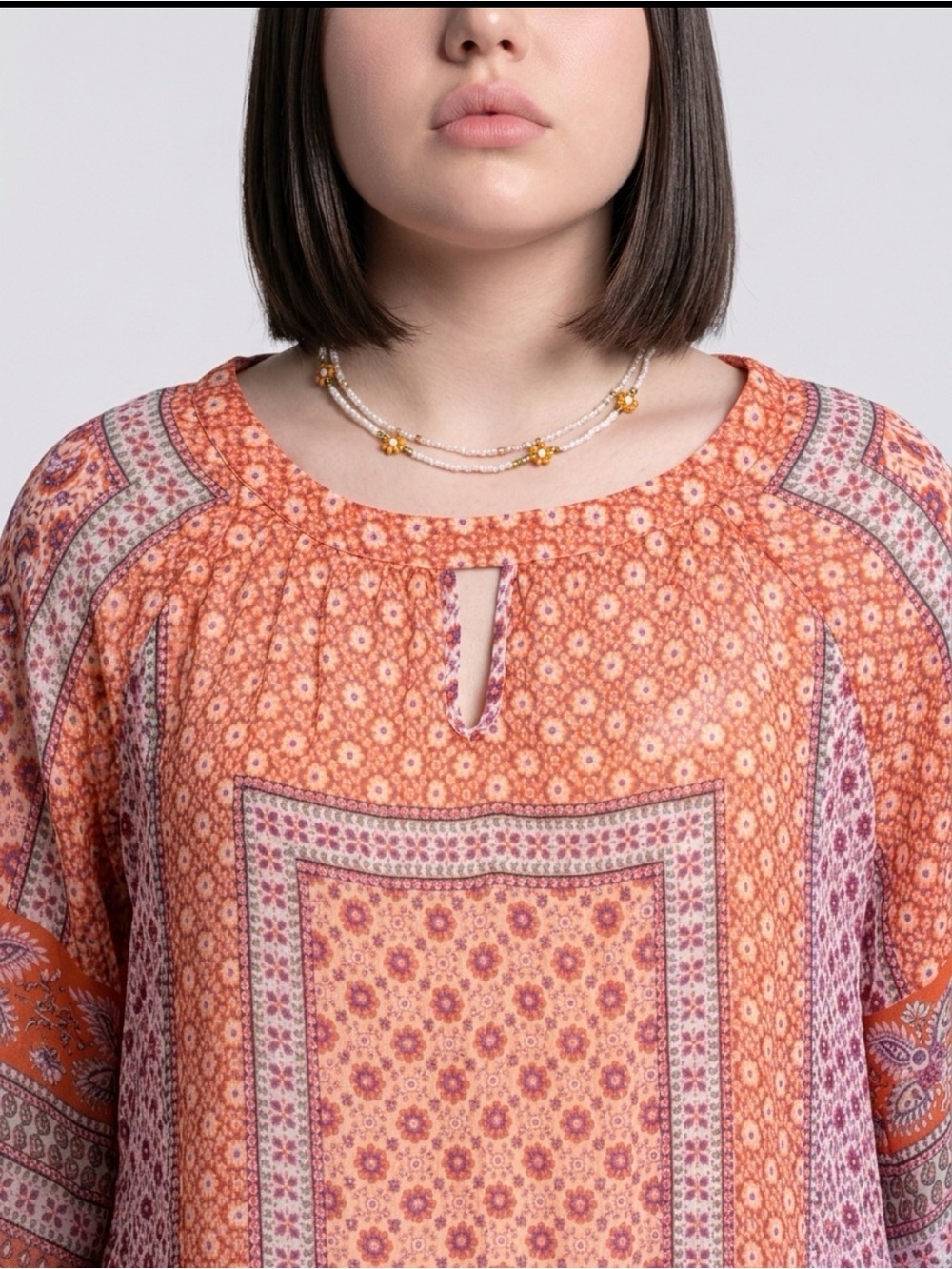 PLUS SZ sheer top
